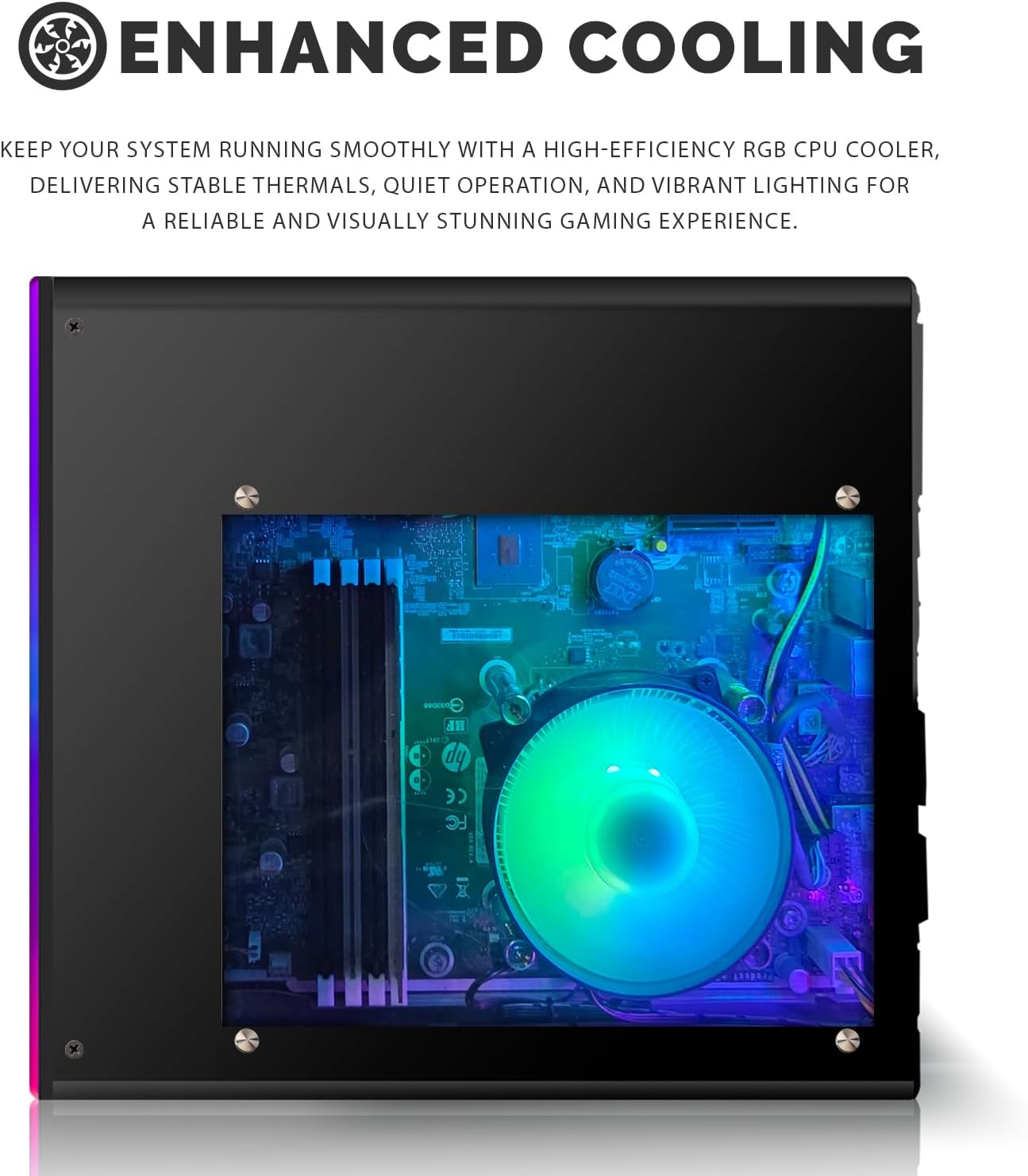 HP Gaming PC Desktop Computer – AMD Pro A10-9700,RX 550 Graphics,16GB RAM,256GB SSD,Dual 32 Inch Curved Monitor,RGB Keyboard with AI Copilot,Mouse,WiFi,RGB Headphone,Windows 11(Renewed)