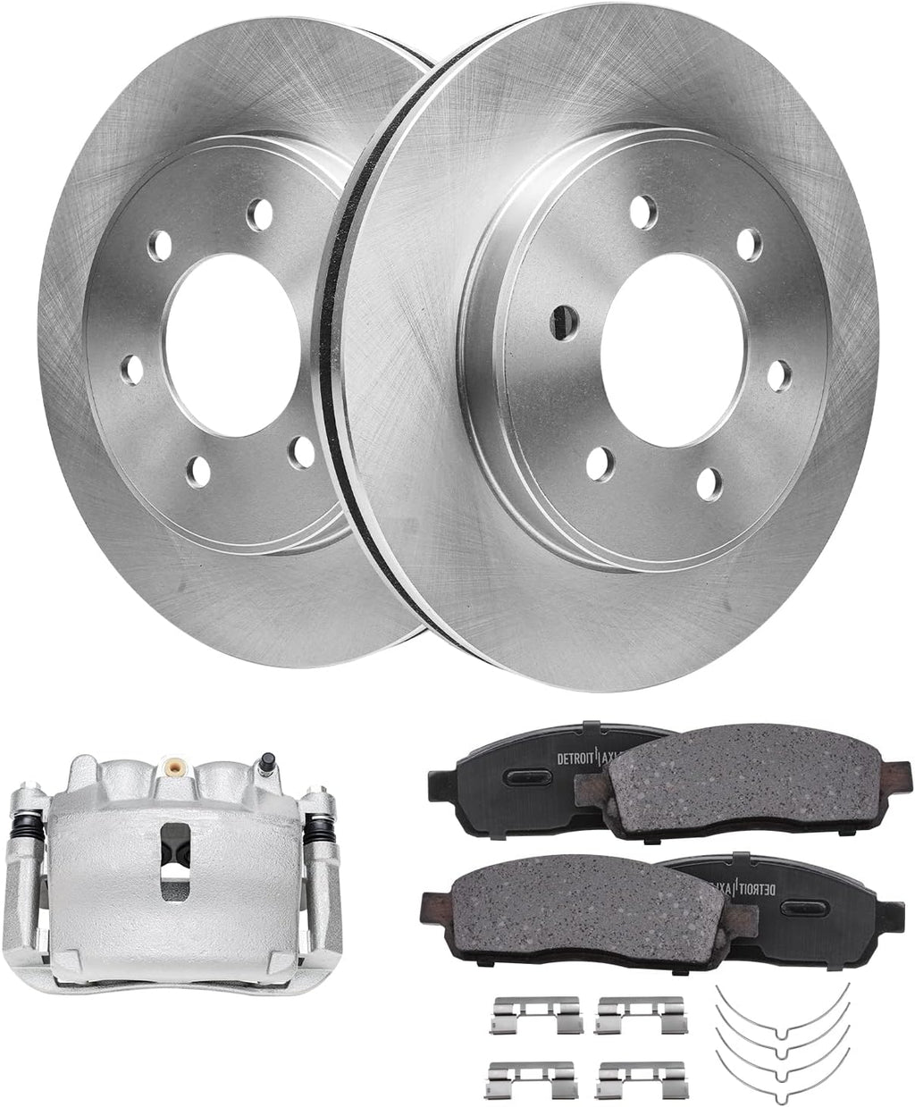 Detroit Axle - 4WD Front Brake Kit for Ford F-150 Lincoln Mark LT 2005 2006 2007 2008 Disc Brake Rotors Brake Caliper Ceramic Brakes Pads Replacement