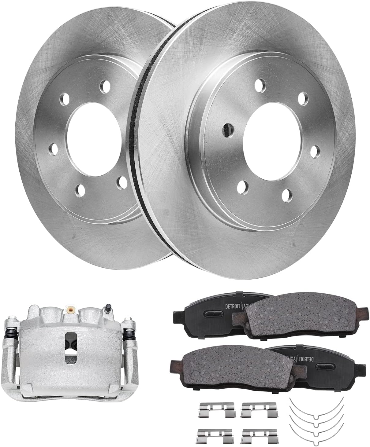 Detroit Axle - 4WD Front Brake Kit for Ford F-150 Lincoln Mark LT 2005 2006 2007 2008 Disc Brake Rotors Brake Caliper Ceramic Brakes Pads Replacement