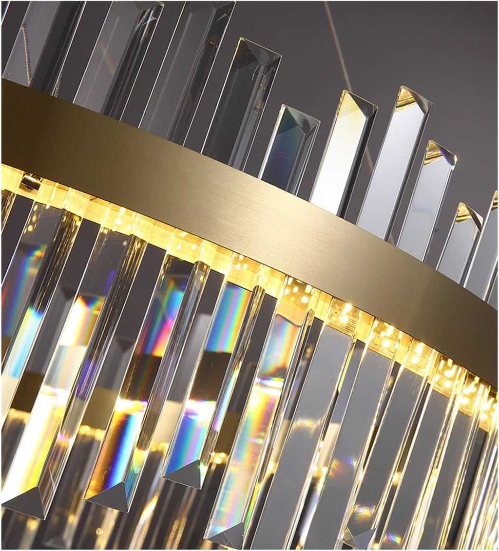 LED Postmodern Gold Silver Crystal Designer Hanging Chandelier Lighting Suspension Luminaire Lampen for Foyer,Dining Light Fixtures
