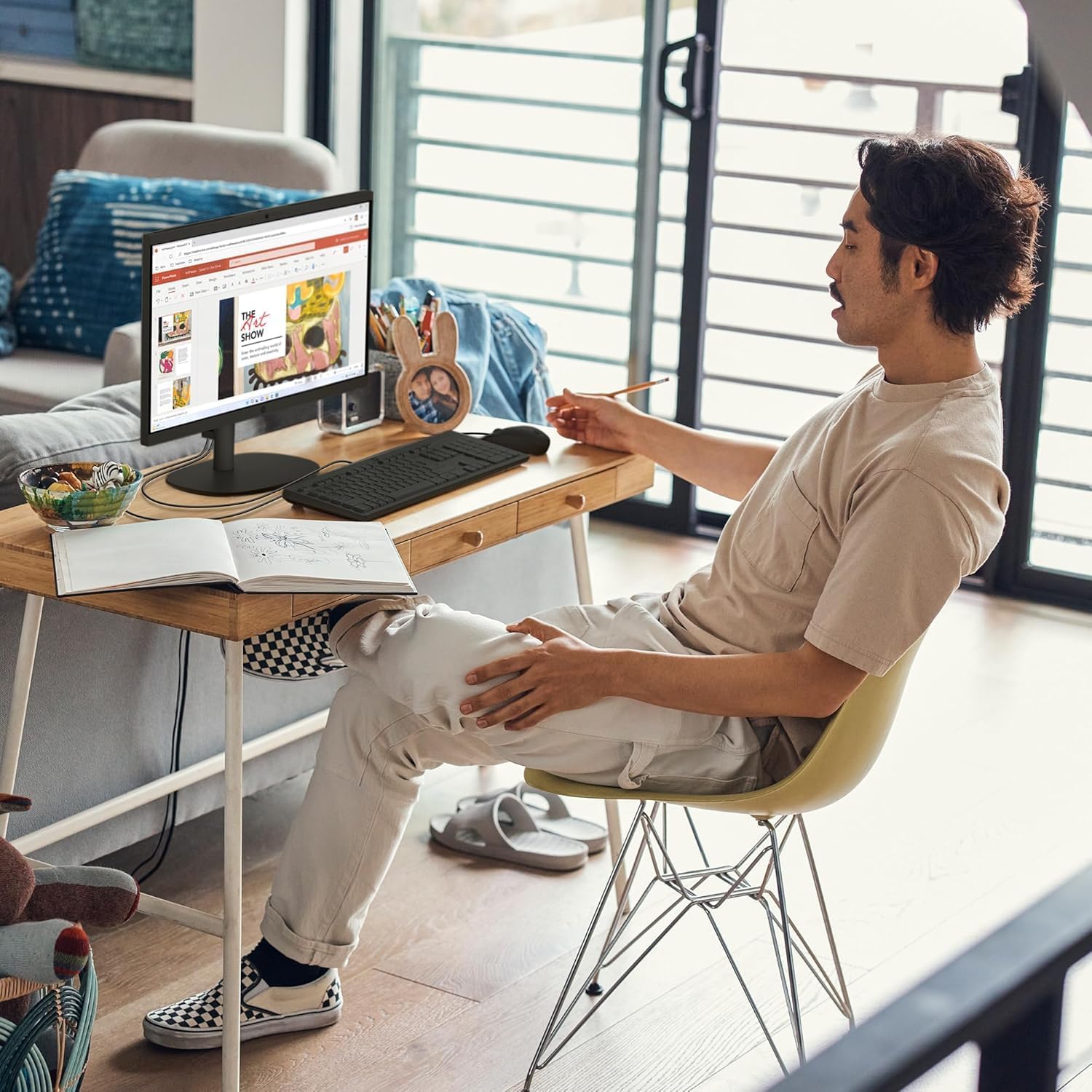 HP 2025 22' FHD All-in-One Desktop Computer • The New Version for Everyday Use • Latest 13th Gen Intel Quad-Core CPU • 8GB DDR5 • 128GB Storage • HDMI • Type-C • Wi-Fi • HD Webcam • Win11 Pro • Black