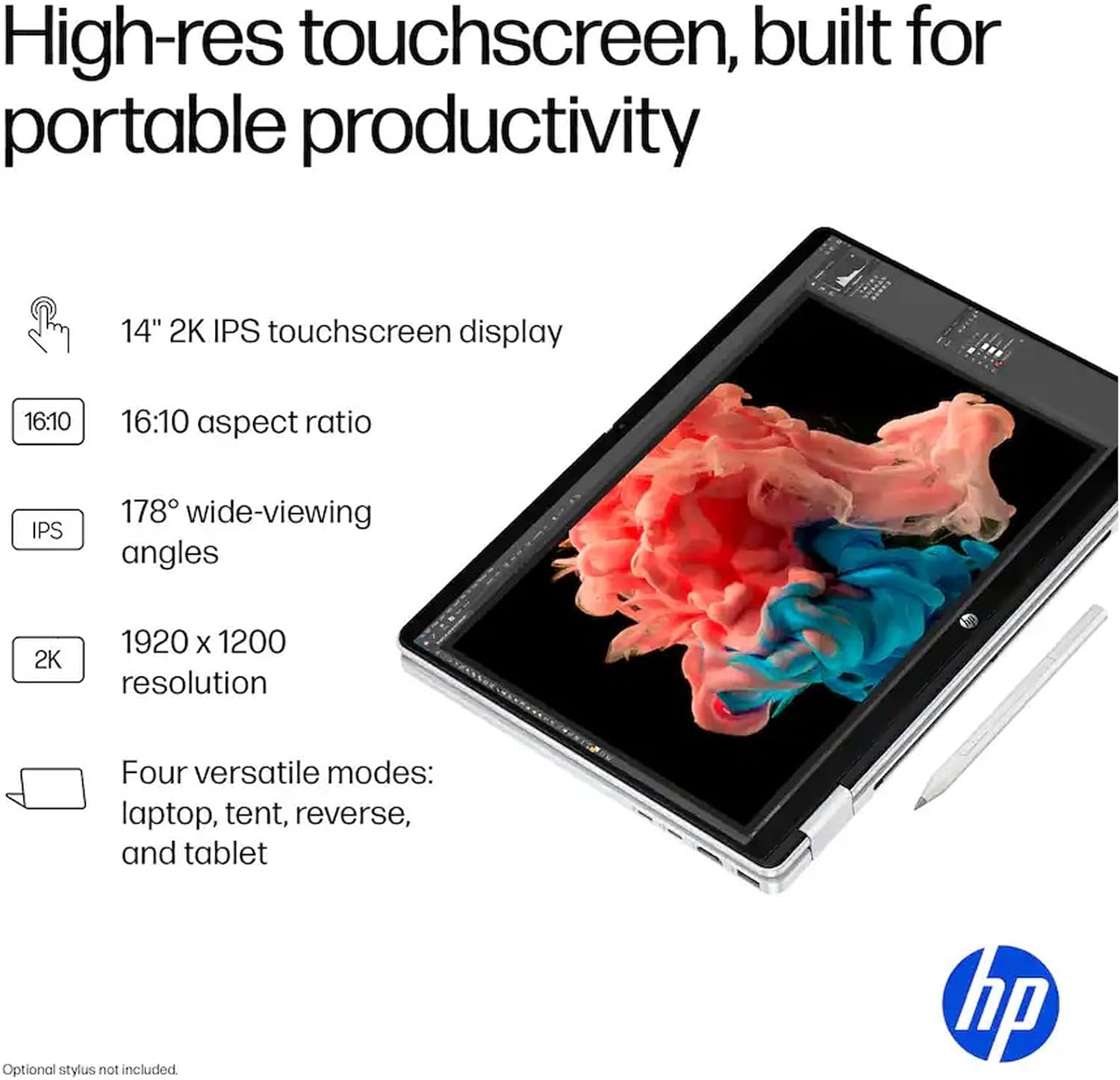 HP OmniBook 5 Flip 2-in-1 14' 2K 300 Nits Touchscreen Laptop| Intel Core 7 150U(up to 5.4 GHz)| 16GB LPDDR5 RAM|2TB SSD| Backlit KB| Wi-Fi 6E| Windows 11| AI Copilot| Perfect for Business |RK Bundle