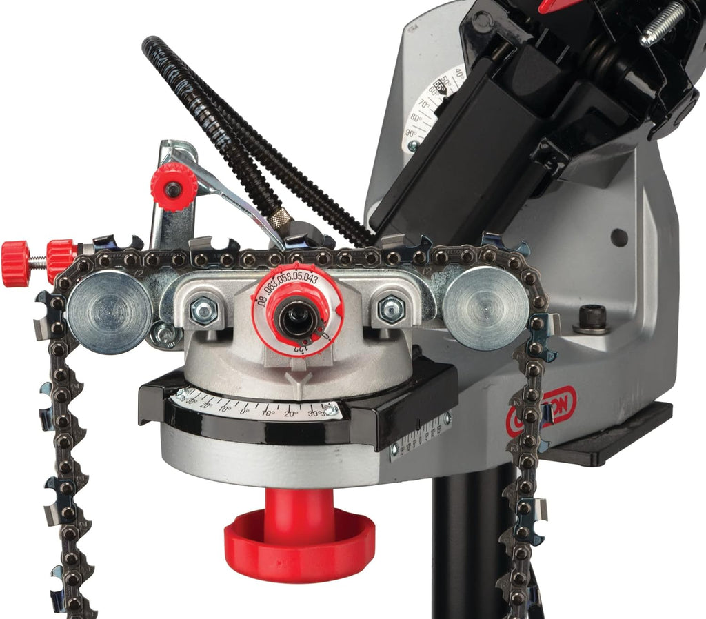 Oregon Professional 120-Volt Bench Grinder with Hydraulic Clamping, Universal Saw Chain Sharpener, for All Chainsaw Chains (620-120)