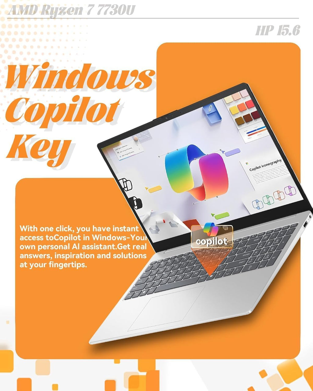 HP 15.6' Laptop | 2026 Edition | 16GB RAM | 256GB SSD | Intel Processor | FHD 1080p | Windows 11 | Wi-Fi 6 & Ethernet | Full-Size Keyboard | Long Battery Life