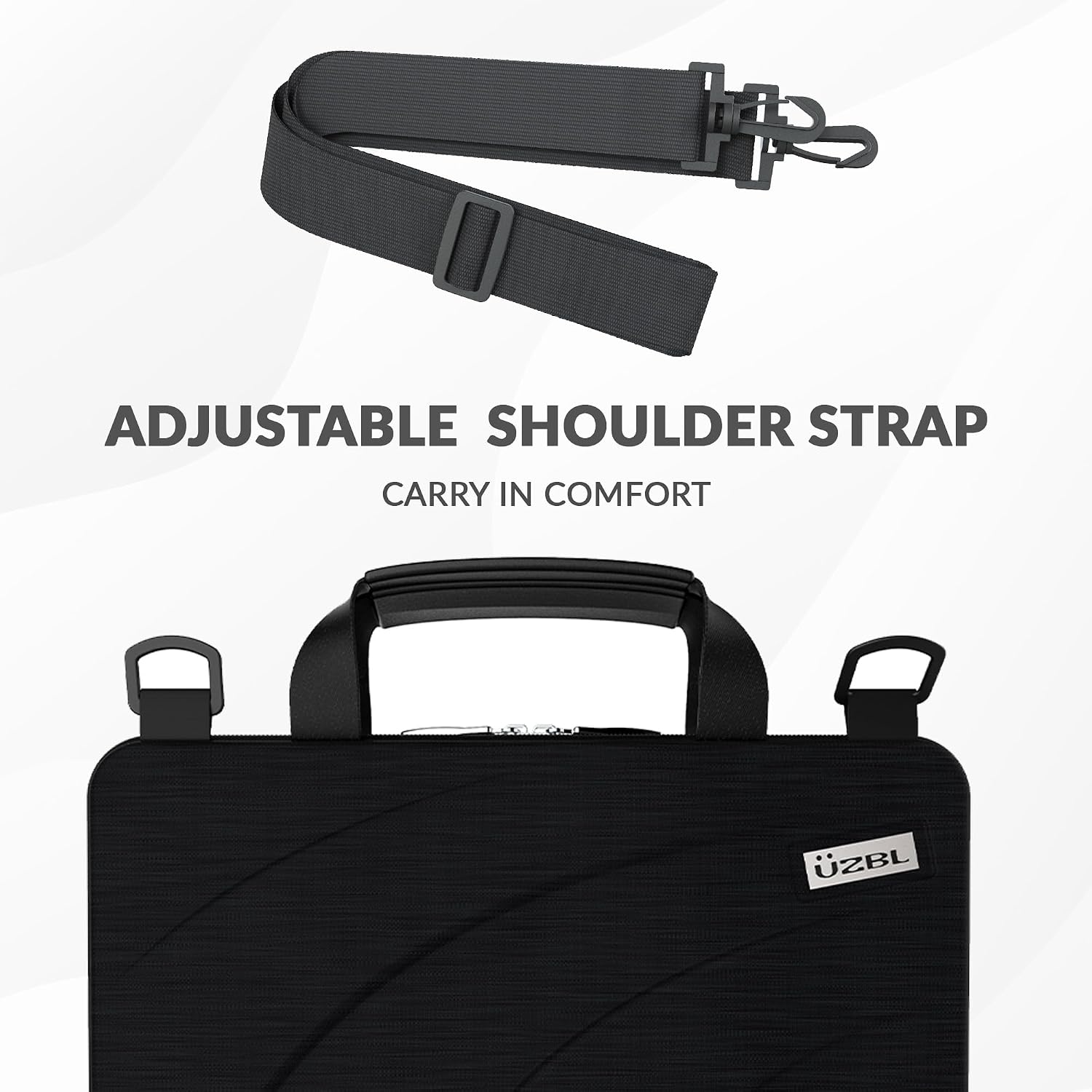 UZBL 13-14 Inch Always-on Chromebook Protective Hard Case with Adjustable Shoulder Strap and Carrying Handles (20 Pack)