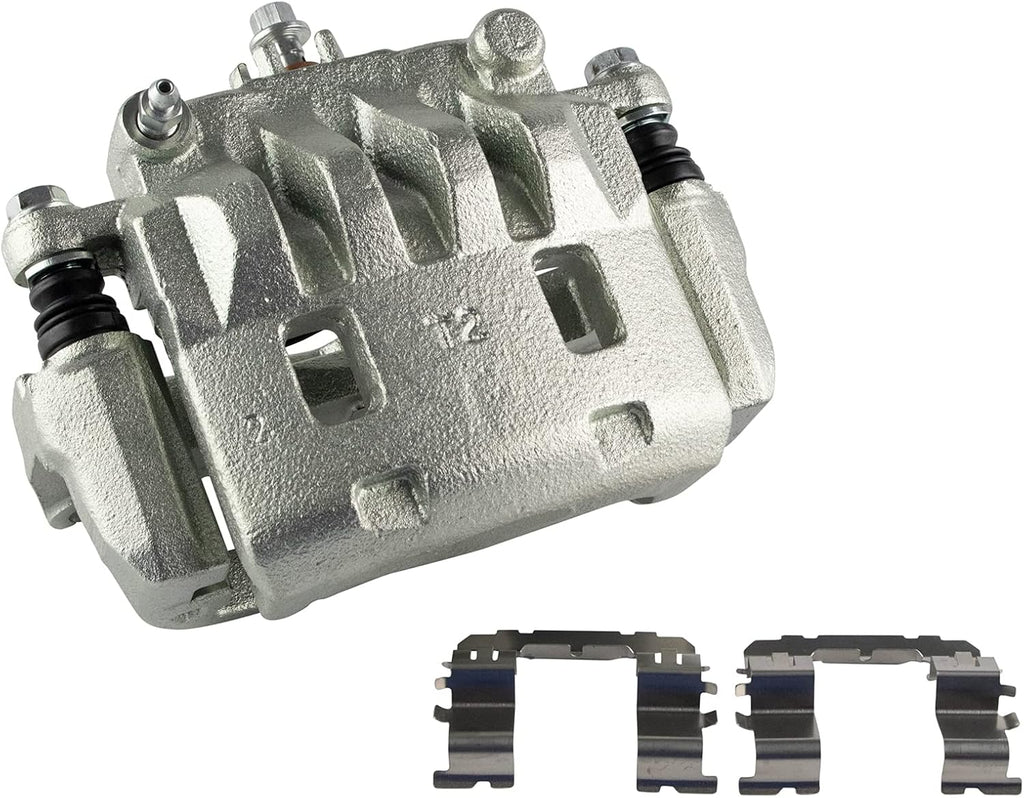 TRQ Performance Front Brake Calipers Ceramic Pads Drilled Rotors Compatible with Forester Impreza Legacy