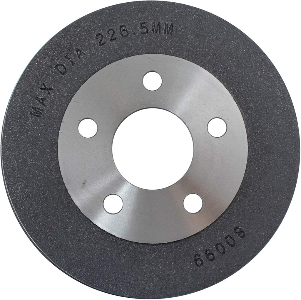 TRQ Front & Rear Ceramic Brake Pad Performance Rotor Shoes & Drum Kit Compatible with Ford