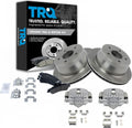 TRQ Rear Brake Pad and Rotor Set Ceramic Vented Rotors Calipers Compatible with 1998-2005 Chevrolet Blazer 1998-2004 S10 GMC Sonoma 1998-2001 Jimmy 1998-2001 Oldsmobile Bravada 1998-2000 Isuzu Hombre