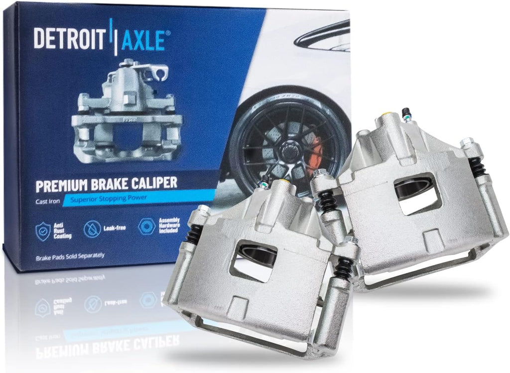 Detroit Axle - 4pc Brake Calipers for 2000-2005 Chevrolet Impala 2000-2004 Monte Carlo, 1998 Olds Intrigue, 4 Front and Rear Disc Brake Calipers Replacement