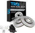 TRQ Front Ceramic Brake Pad & Rotor Set for A3 TT VW Eos Jetta GTI Passat