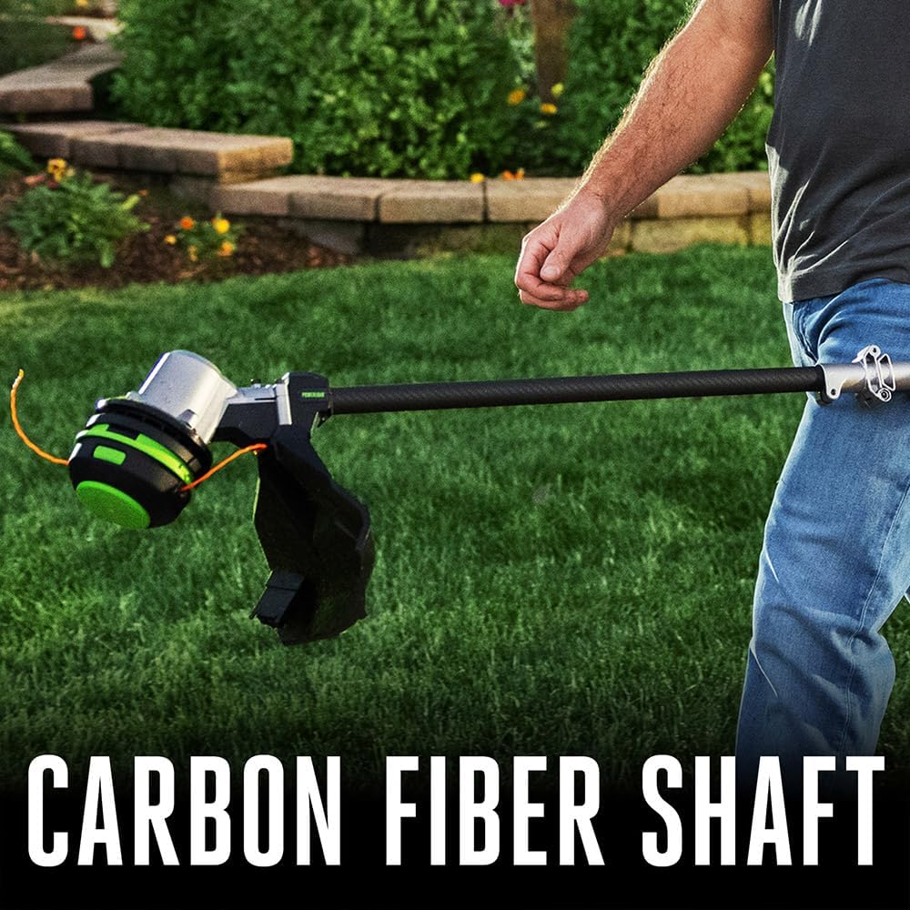 EGO POWER+ String Trimmer, Battery Powered, 16' Trimmer for Weeds and Grass with POWERLOAD, Telescopic Carbon Fiber Shaft, Battery and Charger Not Included - ST1610T