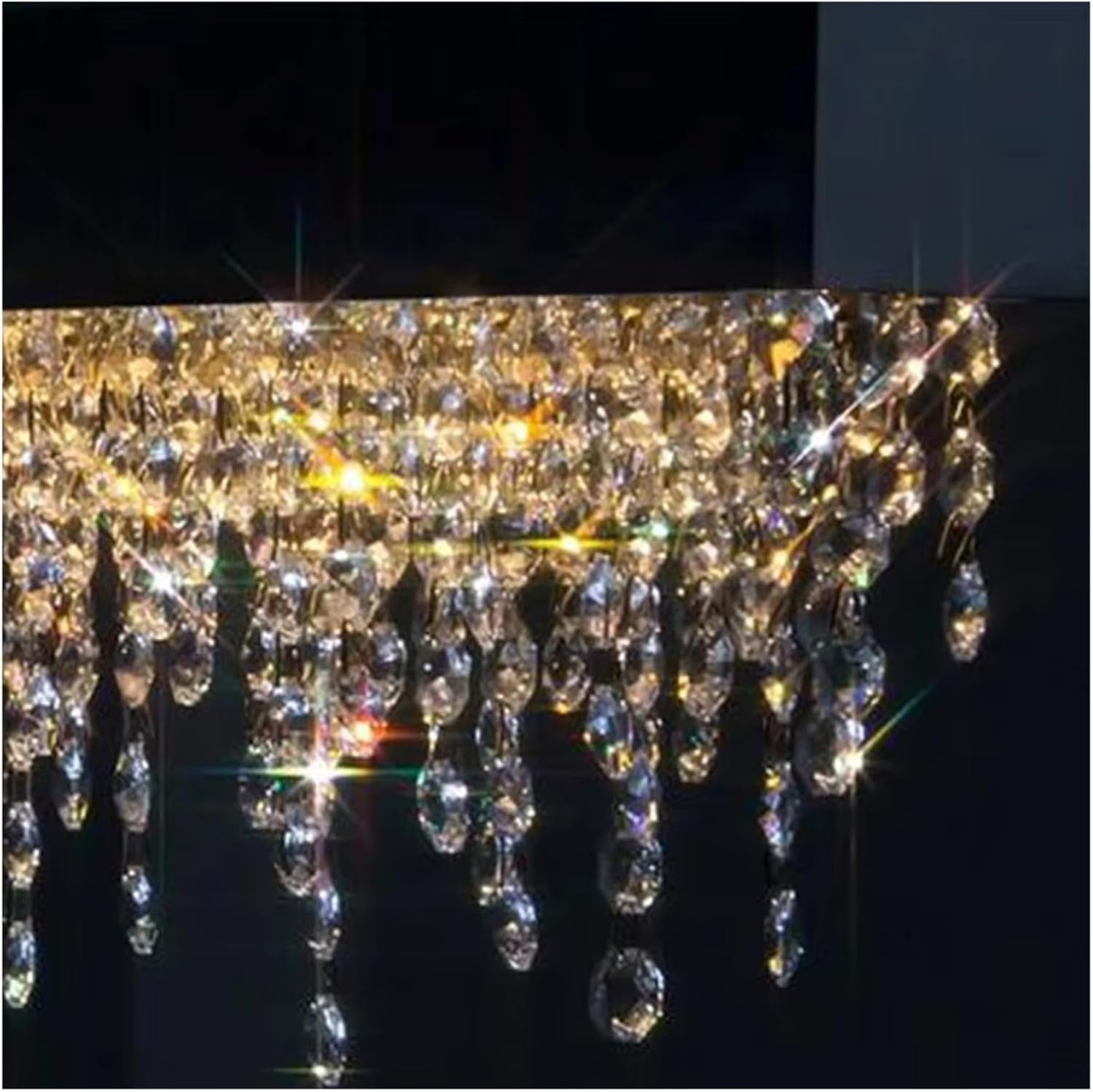 Modern Kitchen Island Crystal Chandelier Luxury Dining Room LED Hanging Light Fixture Gold/Black/Silver Home Decor Indoor Chandelier