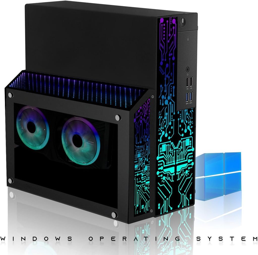 TechMagnet Nova Gaming Desktop PC Bundle with Core i7 32GB RAM 1TBSSD 32 Inch Curved Monitor RTX 4060 Graphics RGB Keyboard with AI-Enabled Copilot Key Mouse Headphones Webcam Windows 11(Renewed)