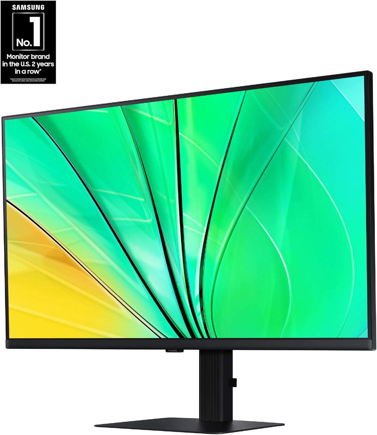 SAMSUNG 32' ViewFinity S6 (S60D) Series QHD High Resolution Computer Monitor, 100Hz, HDR10, Multiple Ports w/ HDMI, DisplayPort, USB-A, Easy Setup, Height Adjustable Stand, LS32D606EANXGO, 2024