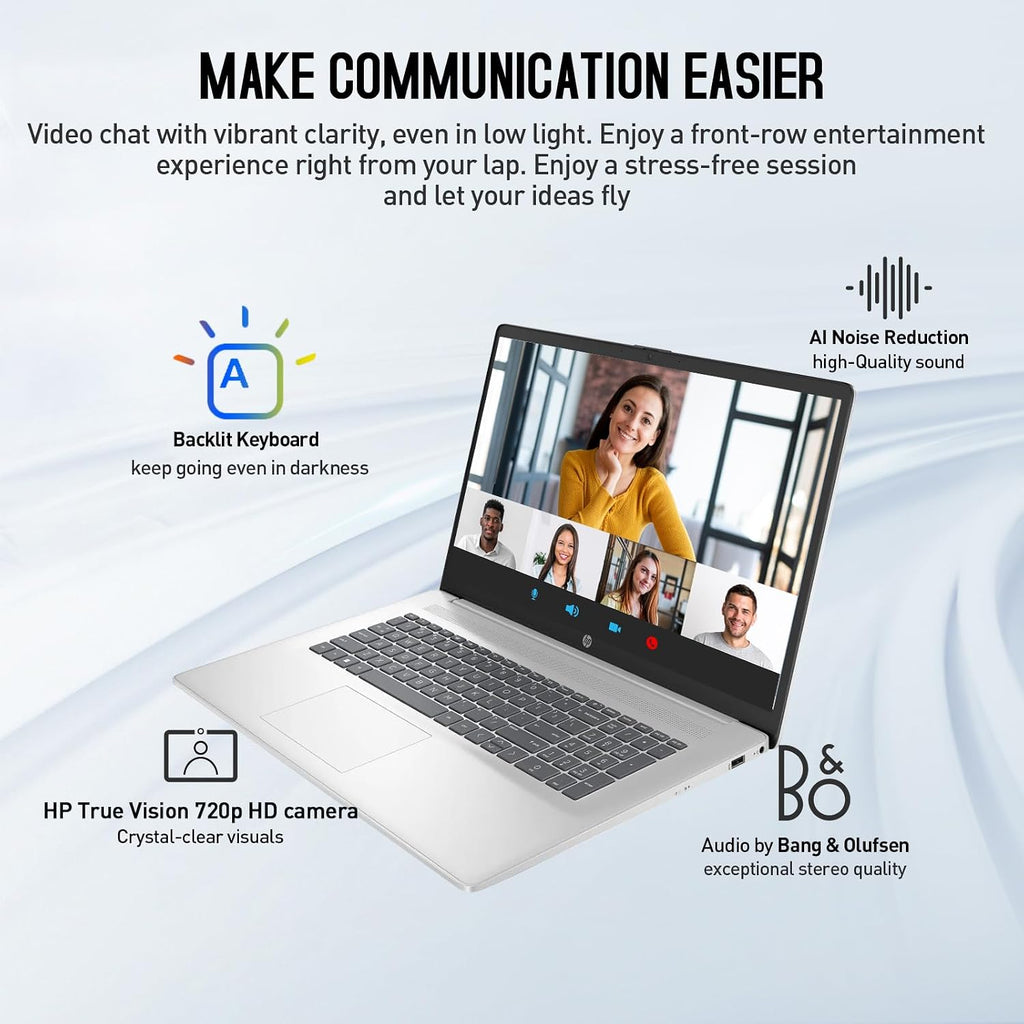 HP 17 Touchscreen Laptop Computer, 17.3' HD+ Touch Screen Business Laptop, Intel Core 7 (Faster Than i7-1355U), 40GB RAM 2TB SSD+512GB Docking Set, Windows 11 Pro, Backlit Keyboard, 10-Key Number Pad