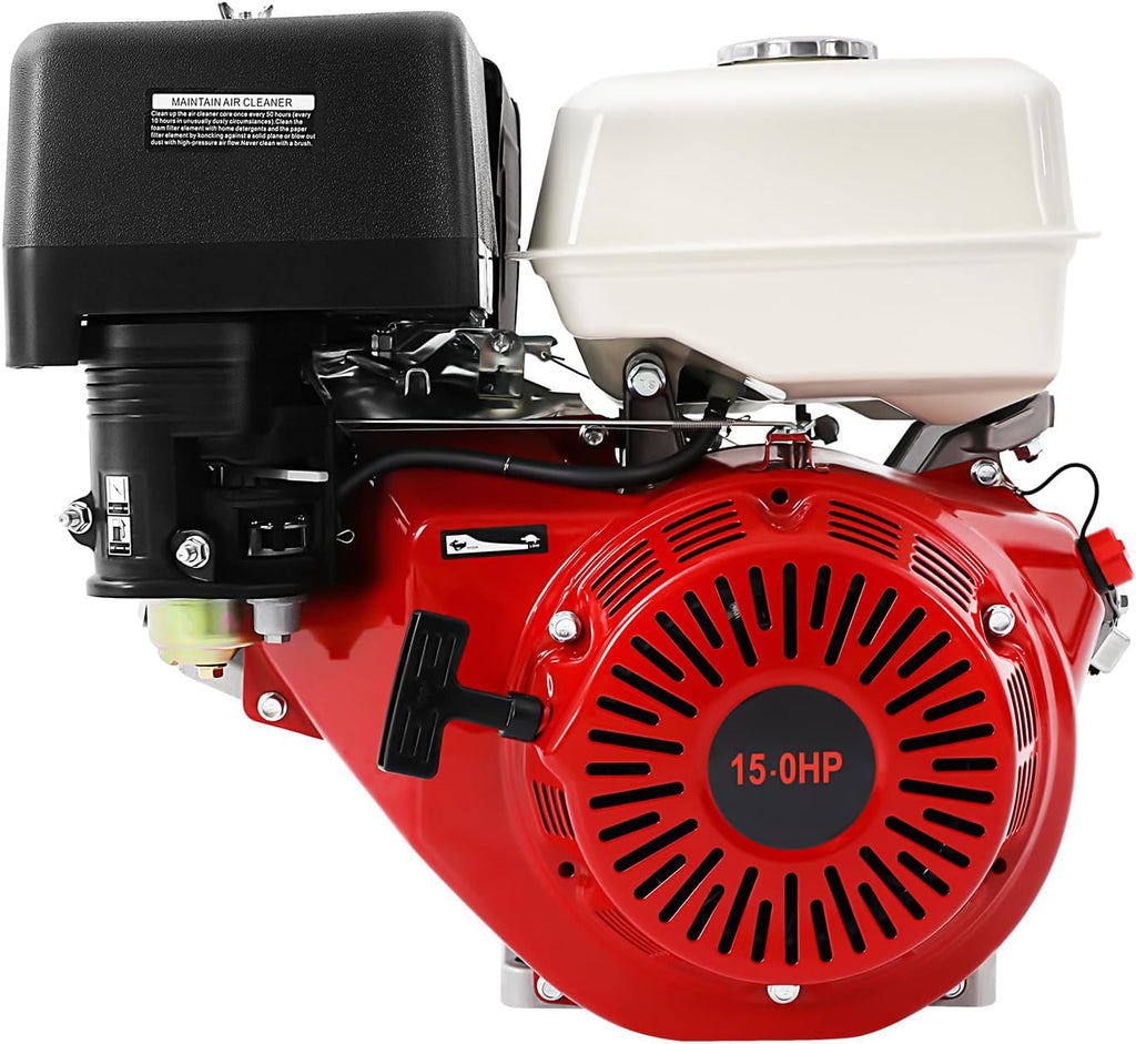 4 Stroke Gasoline Engine, 15HP 420CC Gas Engine, 9700W 3600RPM Go Kart Motor Engine, for Lawnmowers, Go Karts, Compressors, Trenchers