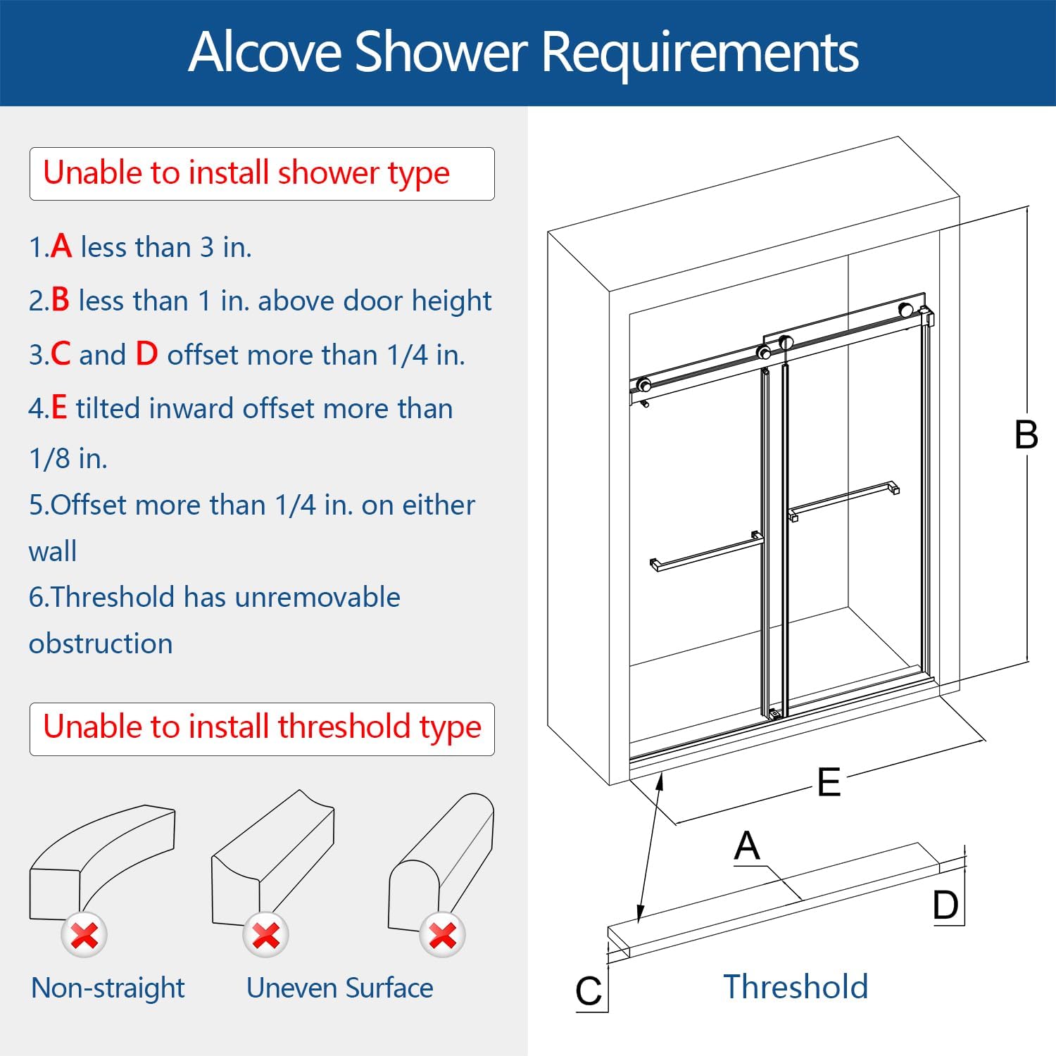 Frameless Bathtub Shower Door, 56'-60' Wide, 60' high, 3/8' (10mm) Clear Tempered Glass with Towel bar, Double Sliding Door, Brushed Gold Finish DS01