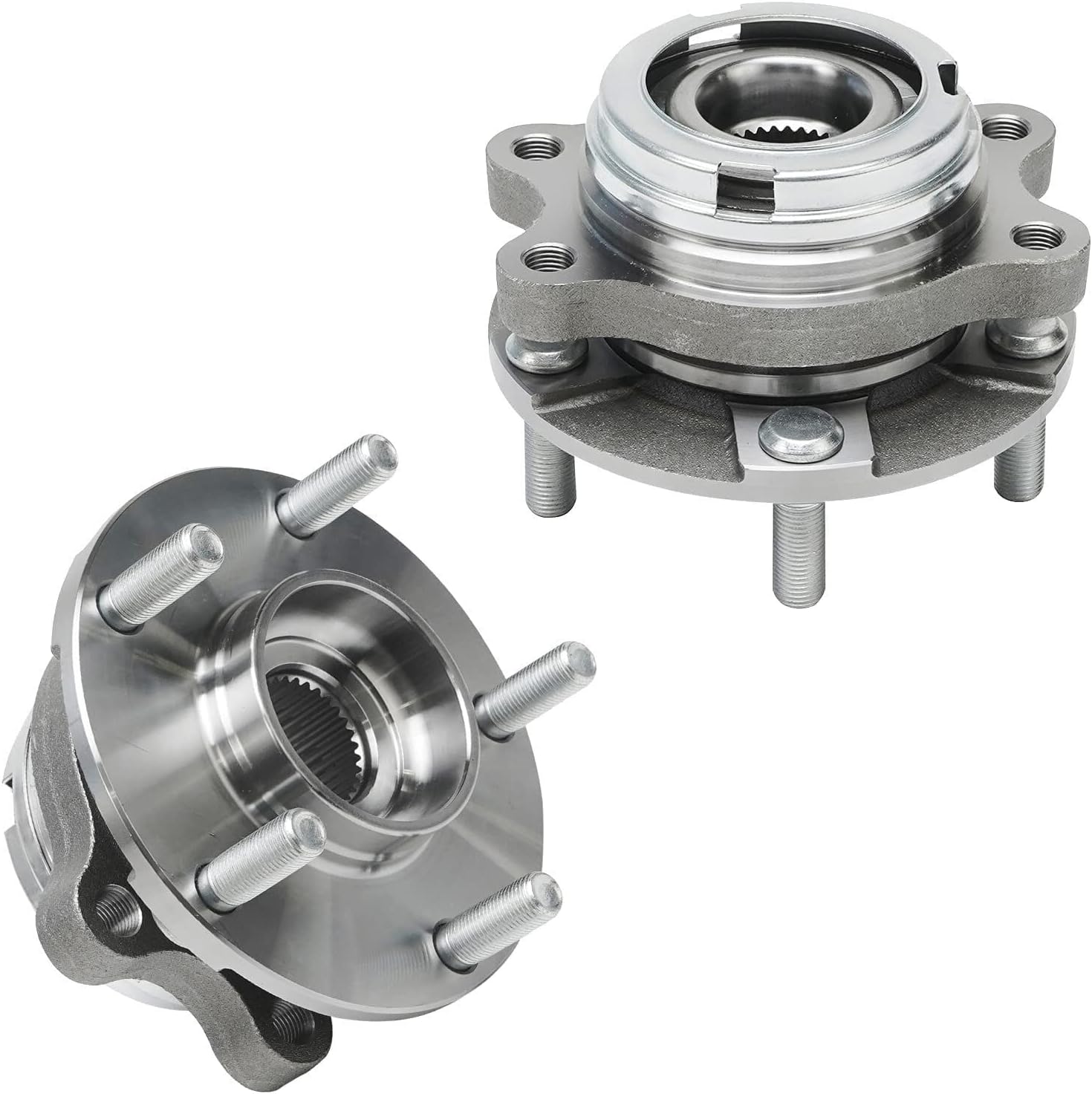 Detroit Axle - Front Brake Rotors Wheel Bearing Hubs Kit for 2007-2018 Nissan Altima, 11.65 inch Drilled and Slotted Brake Rotors Wheel Bearing Hubs Lug Nuts Replacement