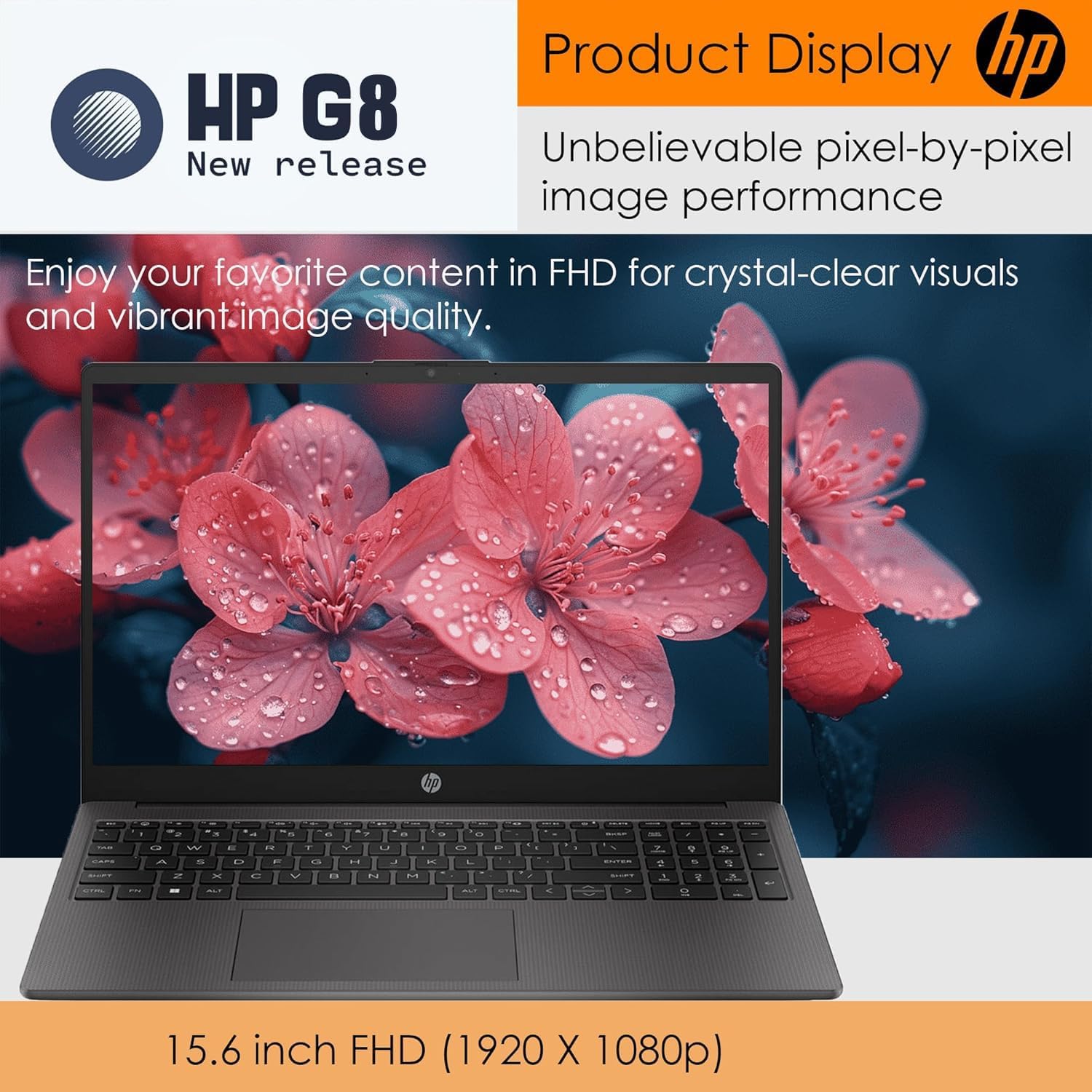 HP 15.6' FHD Laptop, Business & Fun, 16GB RAM, 512GB SSD, AMD Ryzen 5 5500U Processor(Beats i7-1250U), Ethernet RJ-45, SD Card Reader, WiFi 6, Windows 11 Pro, WOWPC Recovery USB