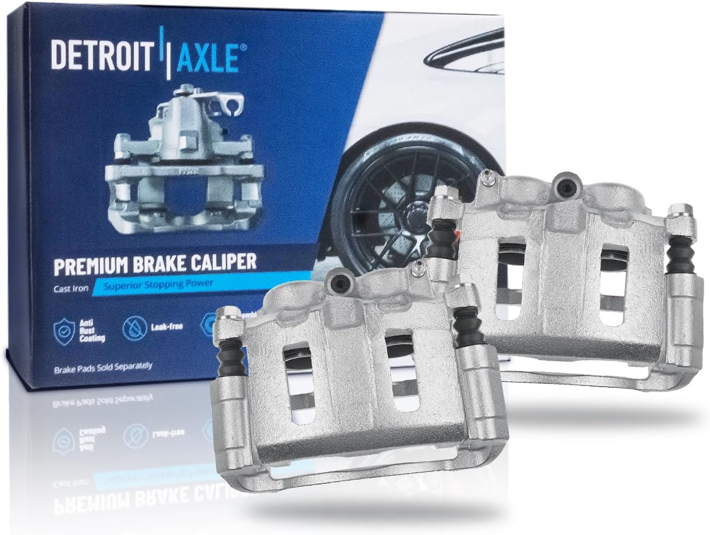 Detroit Axle - Front Brake Calipers for Chevy Blazer GMC Jimmy 1998-2005, Brake Calipers with Bracket S10 Sonoma Isuzu Hombre Bravada, Replacement Brake Caliper Left and Right