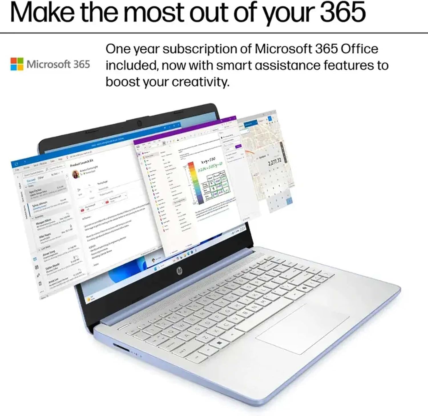 HP 14 Inch Business Laptop, Ultral Light Laptops for Student and Business, Intel Processor N150(Quad-Core), 4GB RAM, 128GB UFS, Wi-Fi 6, Fast Charge, 1-Year Office 365, Windows 11 Pro, Sky Blue