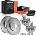 A-Premium Rear Disc Brake Rotors and Ceramic Pads Kit with Calipers Compatible with Chevrolet Impala 2011-2013 Impala Limited 2014-2016 Buick LaCrosse 2005-2009 Allure Pontiac Grand Prix 8-PC Set