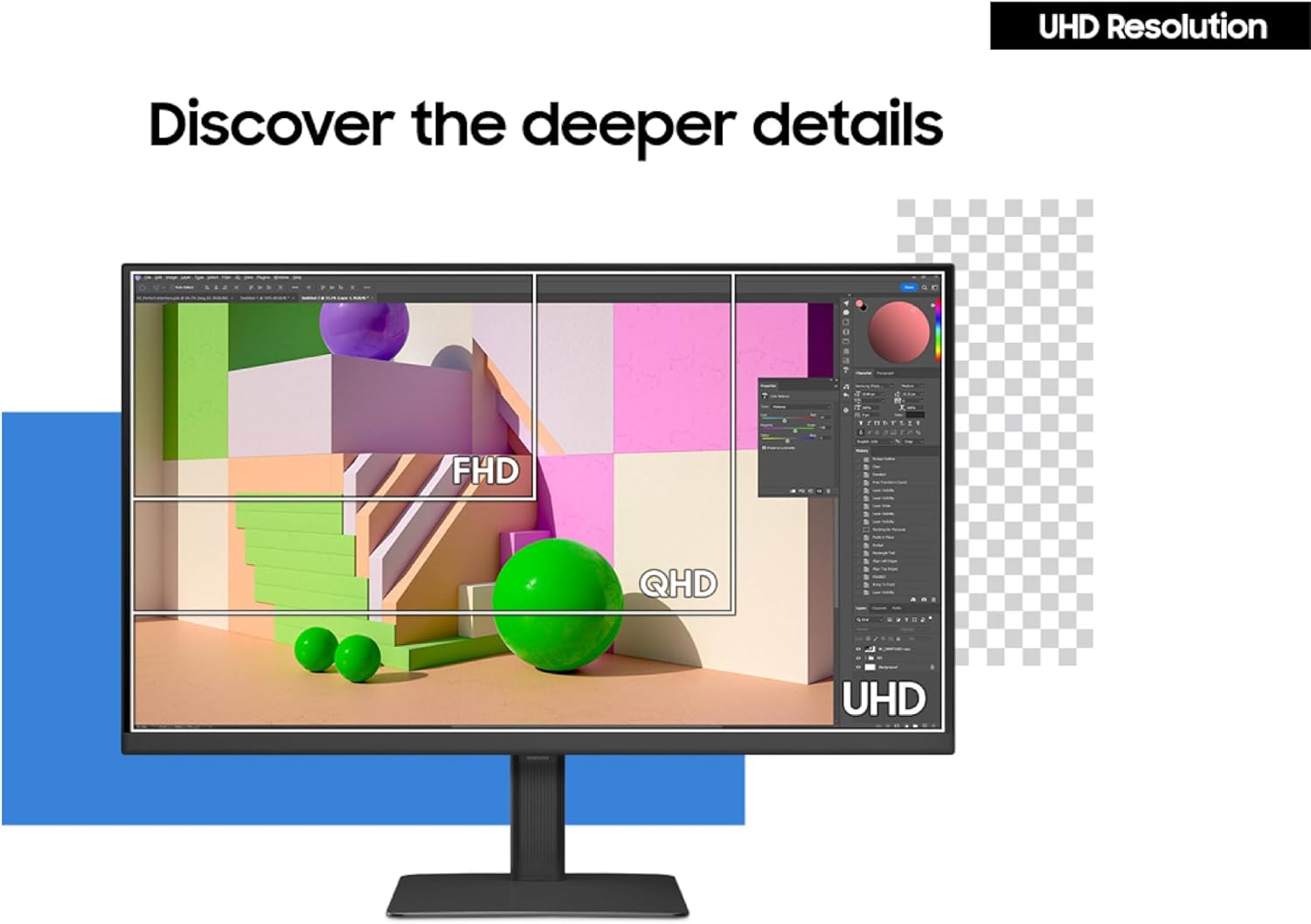 SAMSUNG 32-Inch ViewFinity S8 (S80UD) 4K UHD High Resolution Monitor with HDR10, USB-C, Height Adjustable Ergonomic Stand, Built-In KVM Switch, Advanced Eye Care, LS32D804UANXGO