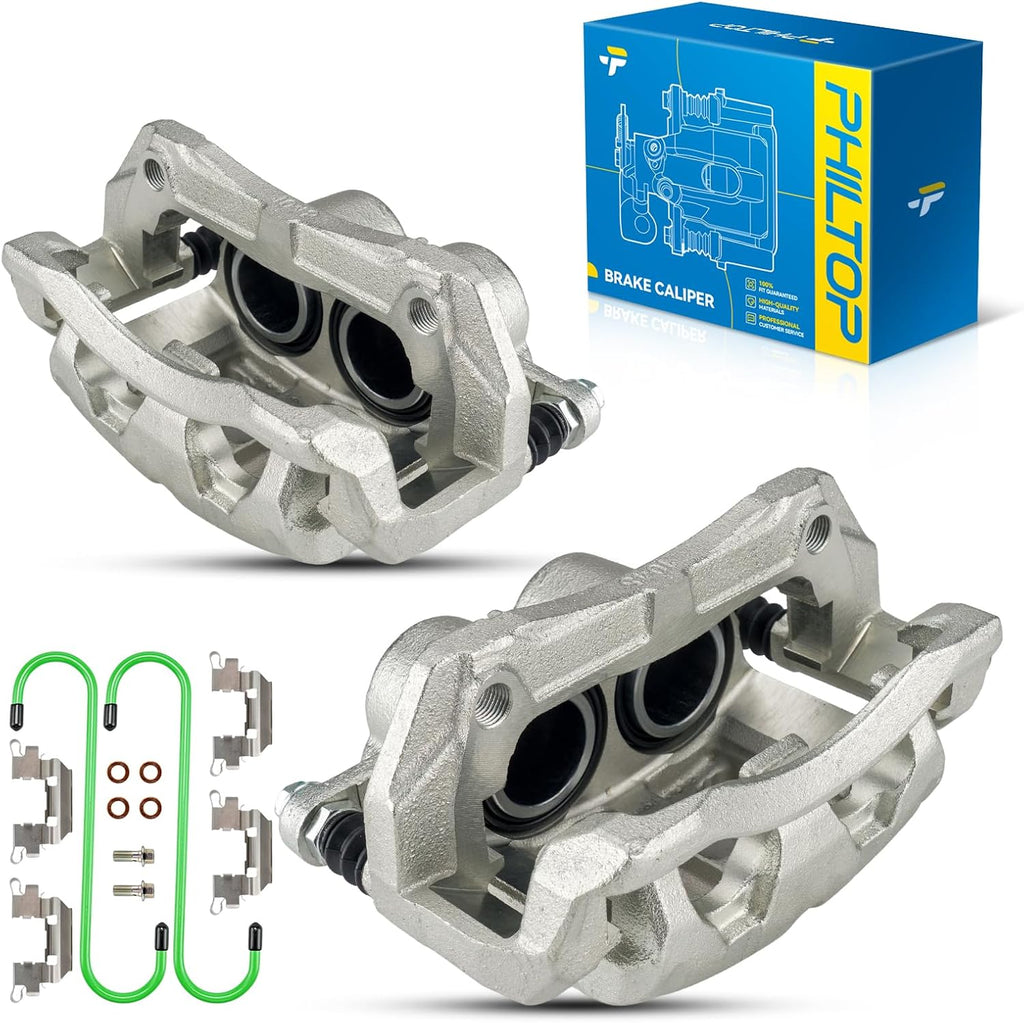 PHILTOP 19B2958 19B2959 Front Brake Caliper Assembly Fit Honda Acura Crosstour 2012-2015, RDX 2007-2012, Odyssey 2005-2010, CR-V 2007-2016, Accord Crosstour 2010-2011, Front AWD Driver and Passenger