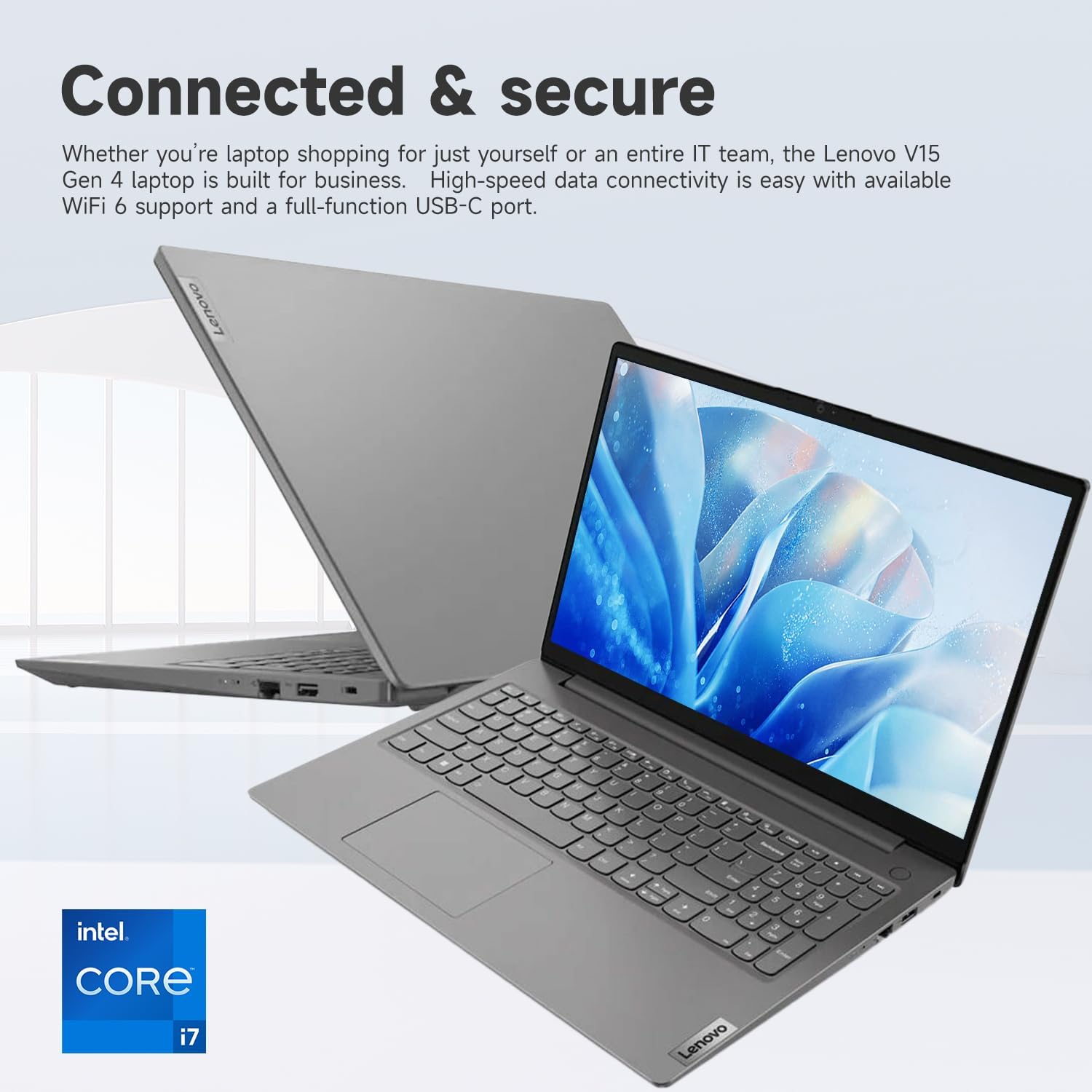 Lenovo V-Series V15 Business Laptop | 15.6' FHD Anti-Glare | 13th Gen Intel Core i7-13620H | 40GB RAM | 1TB SSD | Webcam | Wi-Fi 6 | HDMI | Windows 11 Pro | CO Foldable Laptop Radiator Cooler Bundle