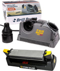 Drill Doctor Drill Bit Sharpener plus Work Sharp Benchstone Knife Sharpener, 3 sided manual knife sharpener
