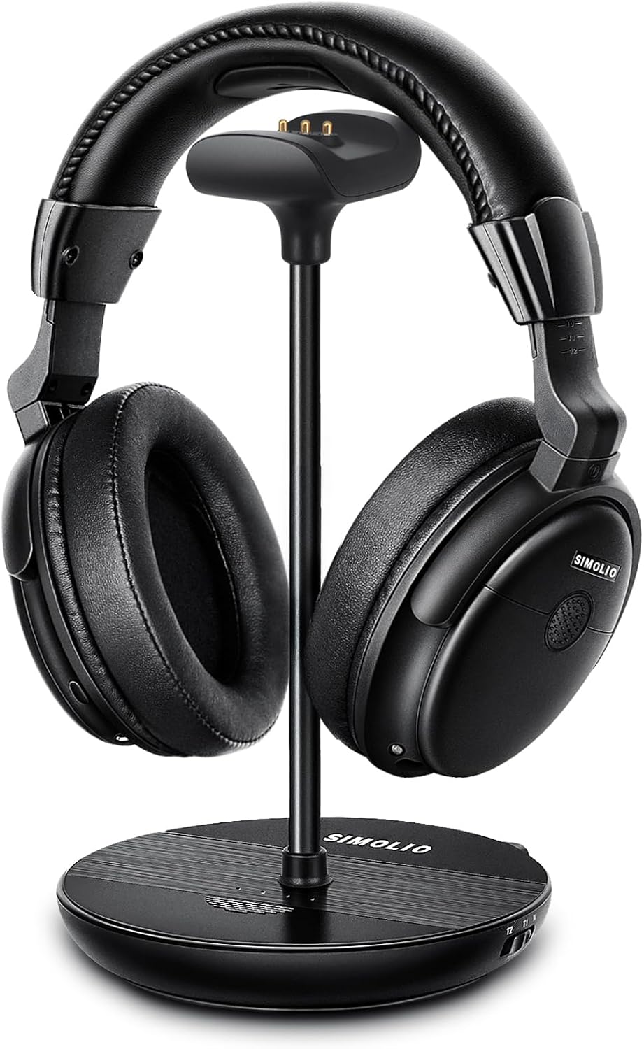 SIMOLIO Wireless TV Headphones for Seniors & Hard of Hearing, Voice Clear Bluetooth TV Headphones w/L/R Audio Balance, Ambient Sound Mode, Battery & Earpads Replaceable, Boosted Vol, Soundbar by-Pass