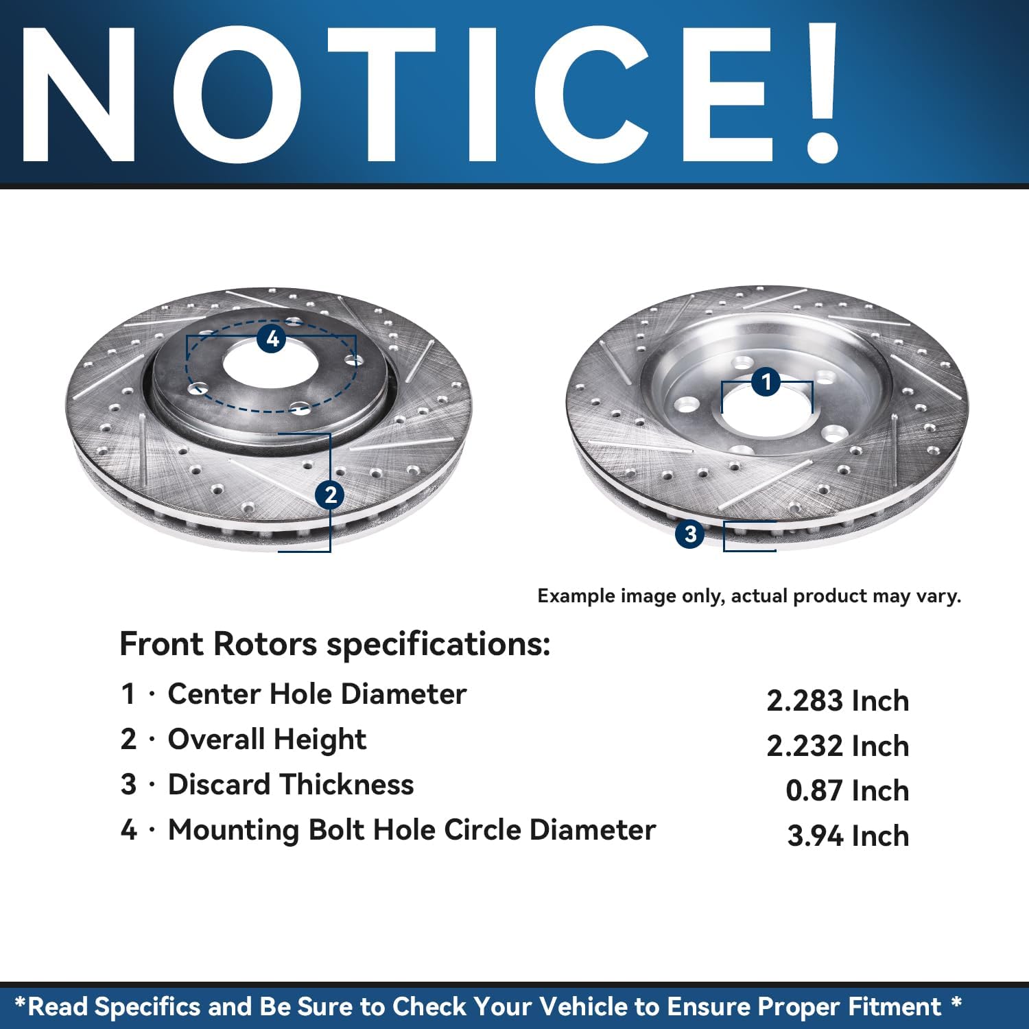 Detroit Axle - Brake Kit for 2011-14 Subaru Impreza 13-14 Legacy 10-13 Forester 13-16 BRZ Replacement 11.54' Front & 11.26' Rear Drilled Slotted Disc Rotors Ceramic Brakes Pads