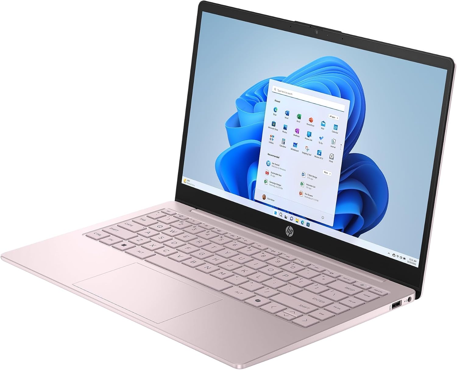 HP 14' HD Laptop, Intel Processor N150, 16GB RAM 512GB SSD, Wi-Fi 6, Bluetooth, HDMI, 128gb 9H Docking Station, Microsoft 365 Personal, Windows 11 Home, Tranquil Pink