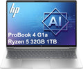 HP ProBook 4 G1a Business AI PC Laptop (16' FHD+, AMD Ryzen 5 230 (> Intel i7-1355U), 32GB DDR5 RAM, 1TB SSD, Radeon 760M Graphics), HP Wolf Security, Backlit, Fingerprint, 1080p Webcam, Win 11 Pro