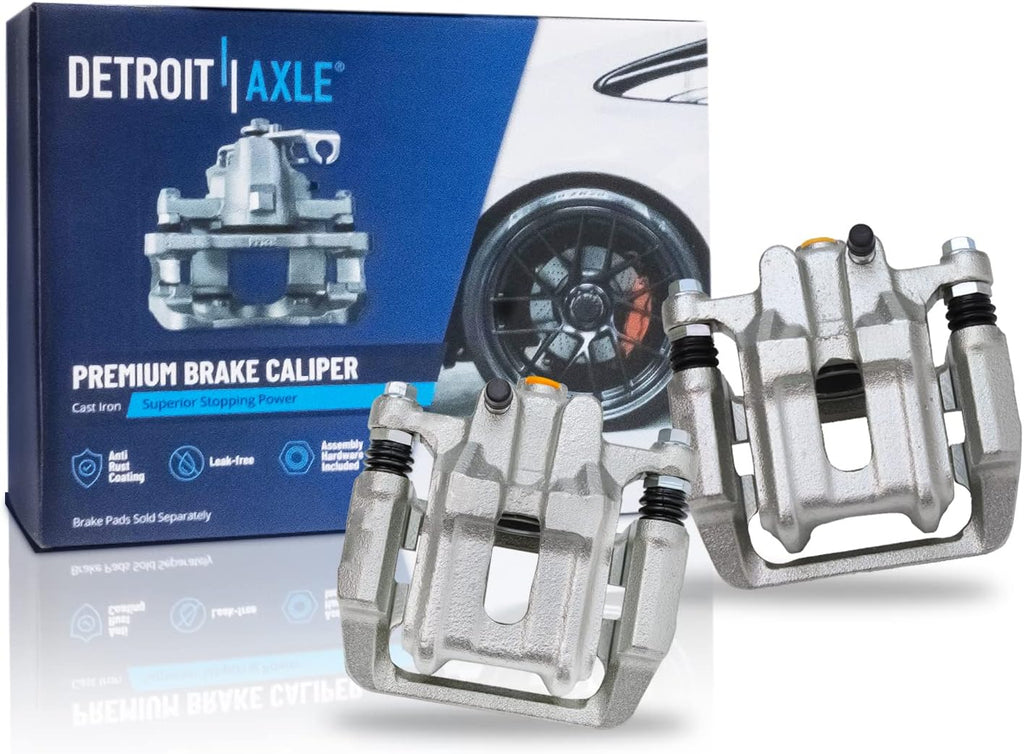 Detroit Axle - 4pc Brake Calipers for 2003-2011 Honda Element Disc Brake Calipers w/Brackets 2004 2005 2006 2007 2008 2009 2010 Front and Rear Replacement