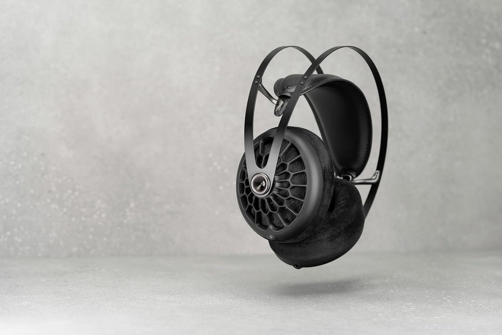 MEZE AUDIO 105 AER | Wired Over-The-Ear Lightweight Audiophile Open-Back Headphones | 50mm Dynamic Drivers | Low Impedance 42 Ohms | Cables and Carrying Pouch Included (Black)