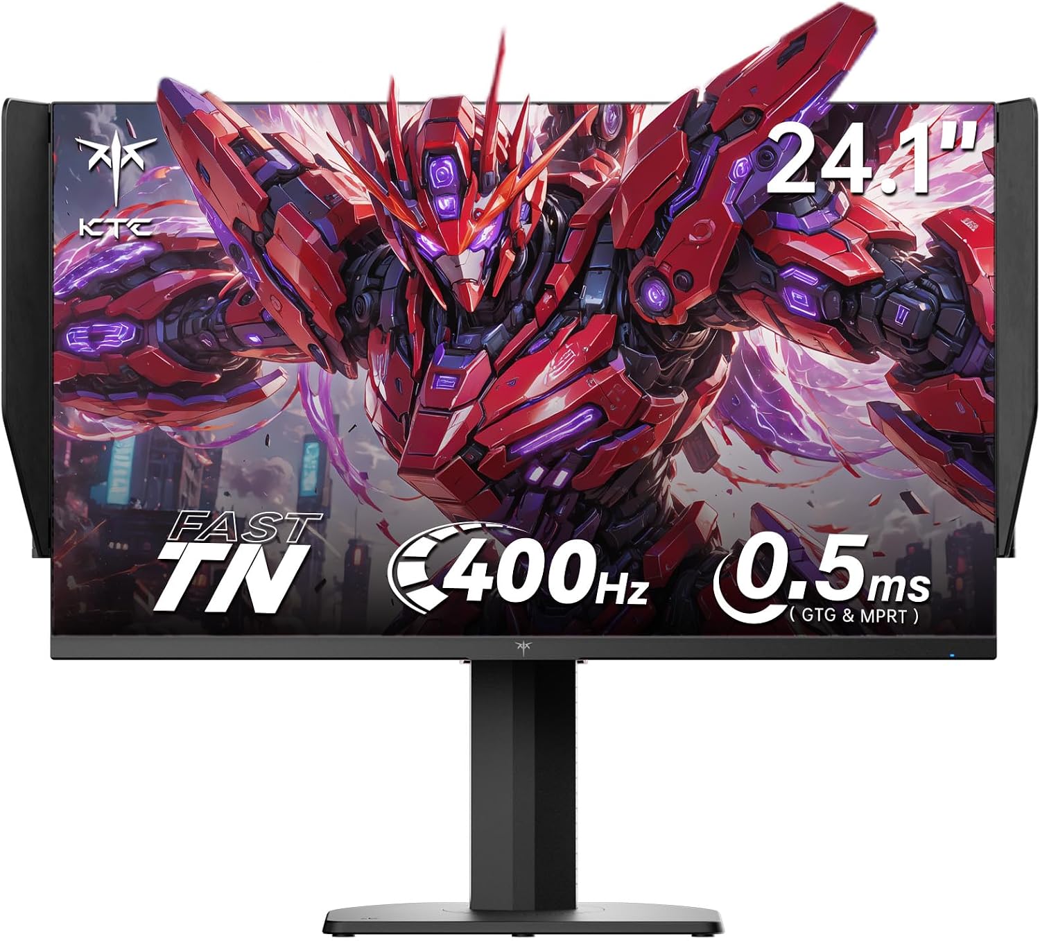 KTC 25M1 400Hz Gaming Monitor 240Hz, FHD 24.1 inch Fast TN Monitor with Shielding Hood, 0.5ms GTG, Adaptive Sync, VESA Support, Height Pivot Swivel Tilt Adjustable