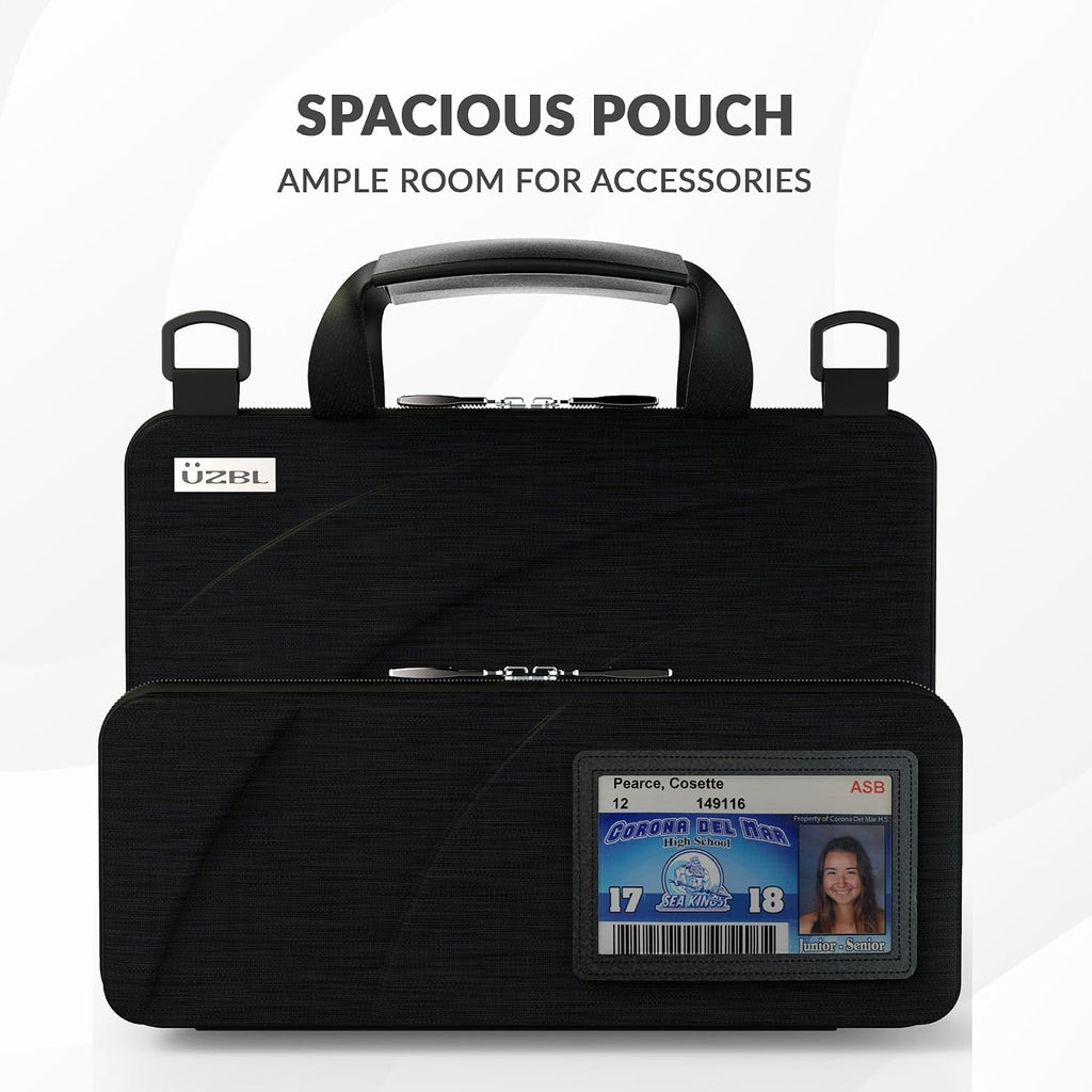 UZBL 11-11.6 Inch Always-on Chromebook Protective Hard Case with Accessory Pouch and Adjustable Shoulder Strap (20 Pack)