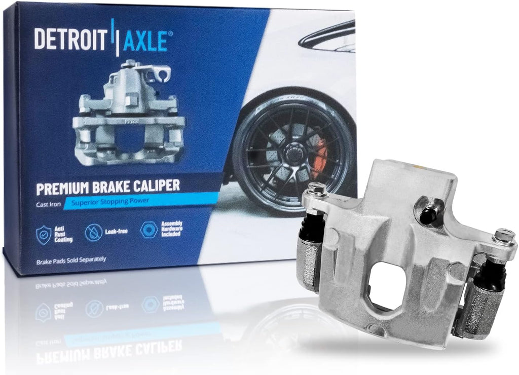 Detroit Axle - Rear Brake Kit for Chevy Trailblazer EXT GMC Envoy XL XUV Buick Rainier Olds Bravada Saab 9-7X, 12.80'' inch Disc Brake Rotors Ceramic Brake Pads Brake Caliper Replacement