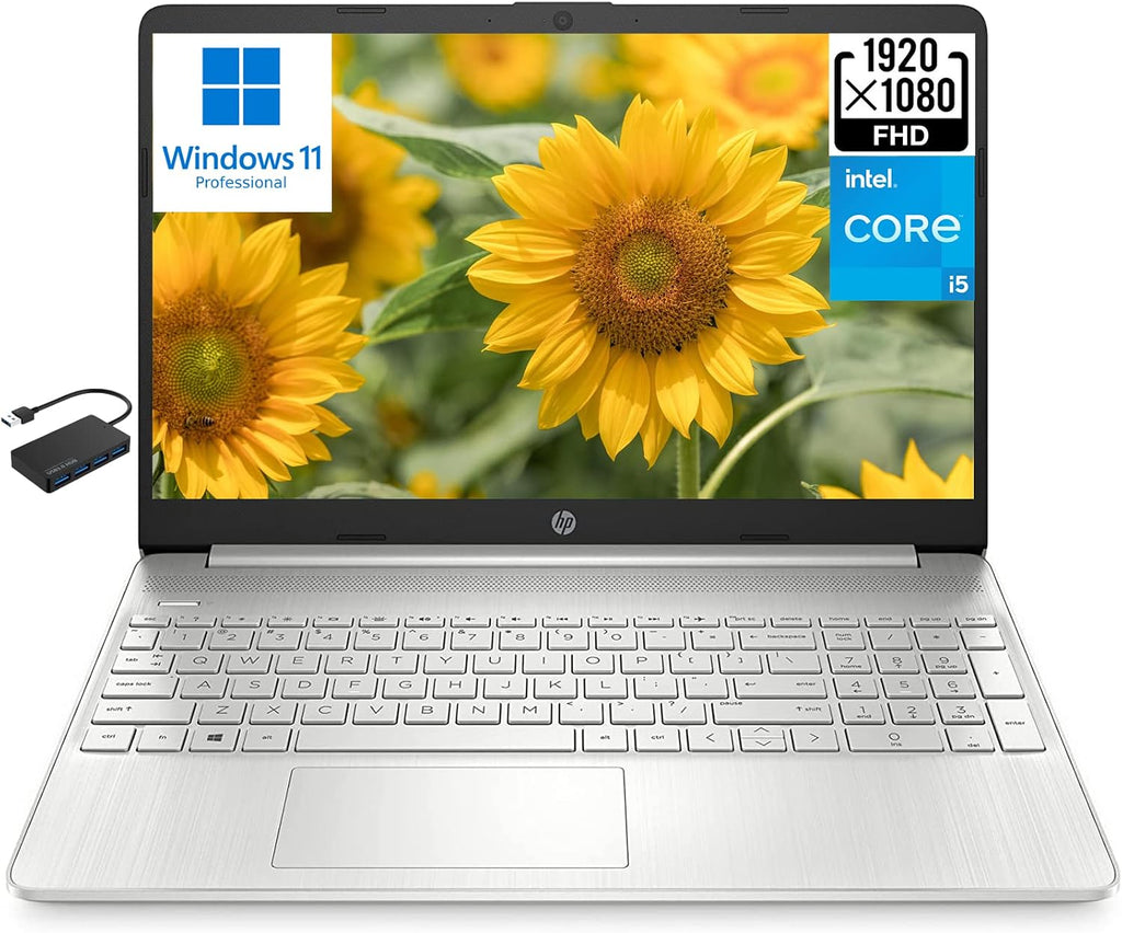 HP [Windows 11 Pro 15 15.6' FHD Business Laptop Computer, 11th Generation Intel 4-core i5-1135G7 (Beat i7-1160G7), 16GB RAM 1TB PCIe SSD, Intel Iris Xe Graphics, Numeric Keypad, BT 5.2, HDMI, w/Hub