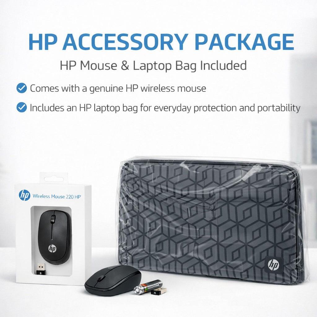 HP Chromebook 14' FHD Laptop for School & Study | Intel Processor (Up to 2.8GHz) | 4GB DDR4 RAM | 64GB eMMC | Full-Size Keyboard | SD Card Reader | 720p HD Camera | Laptop Bag & Mouse | w/o Earbuds
