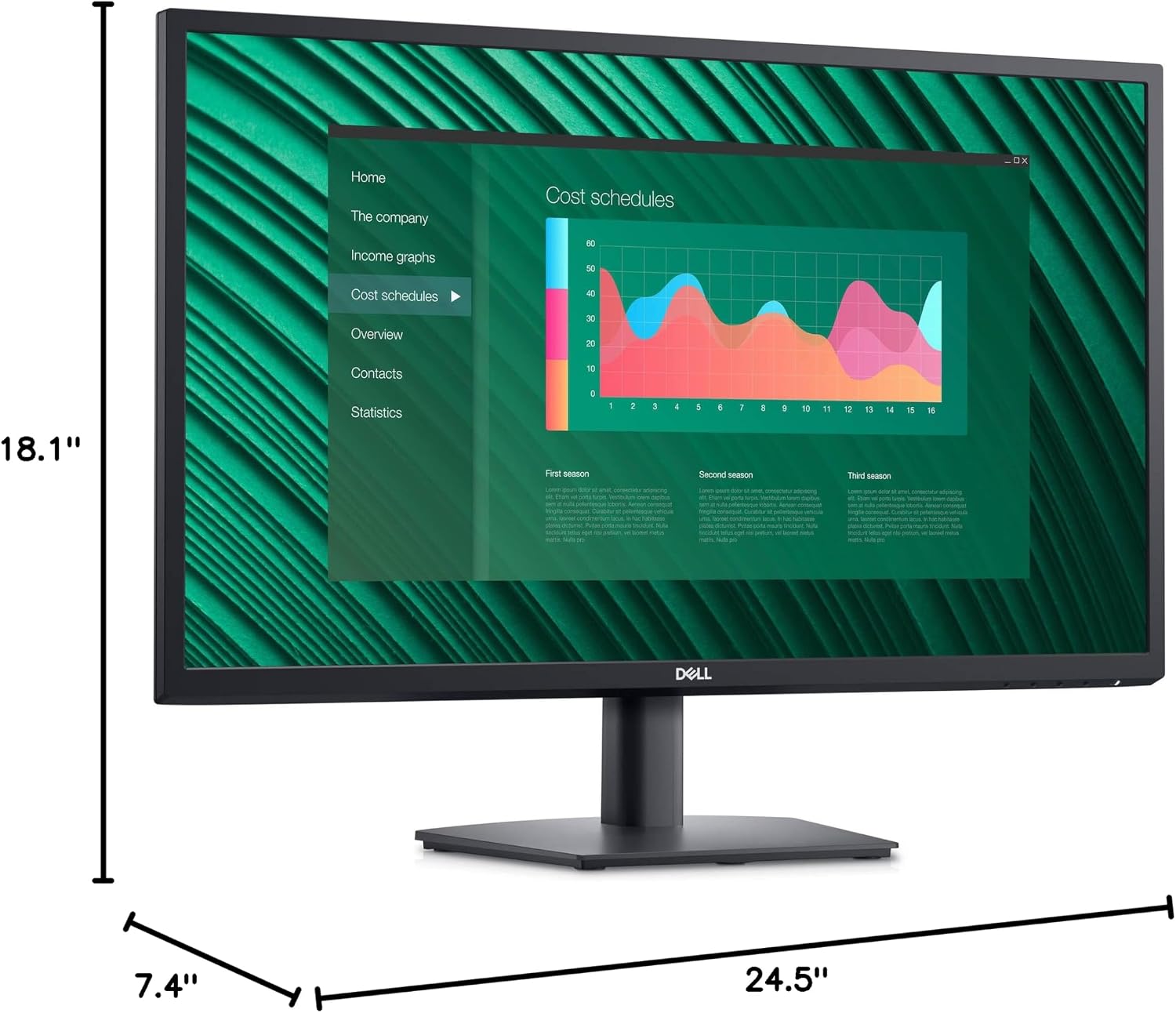 Dell E2723H VESA Mount (100x100mm) Monitor, 27' FHD VA (1920x1080) 60Hz Display, DisplayPort, VGA, Anti-Glare Display, LED Backlight, Ideal for Home & Business, Black (2025 Latest Model)
