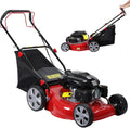 Self Propelled Gas Lawn Mower, 141CC 4-Stroke Gas Mowers, 3-in-1 Strong Power Cordless Gas Engine Lawn Mower with 20' Blade, 2850RPM Walk-Behind Lawnmower Gas with 50L Grass Tank Red