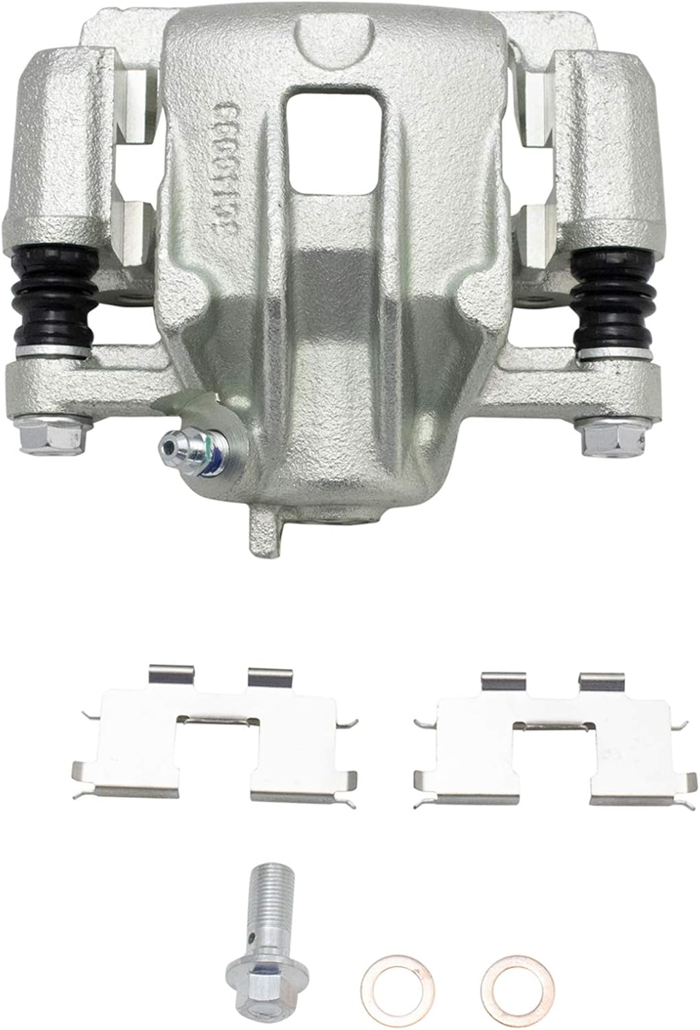 TRQ Rear Brake Pad and Rotor Set Ceramic Solid Rotors Calipers Compatible with 2006-2008 Hyundai Sonata 2005-2009 Tucson 2006-2010 Kia Optima 2005-2010 Sportage