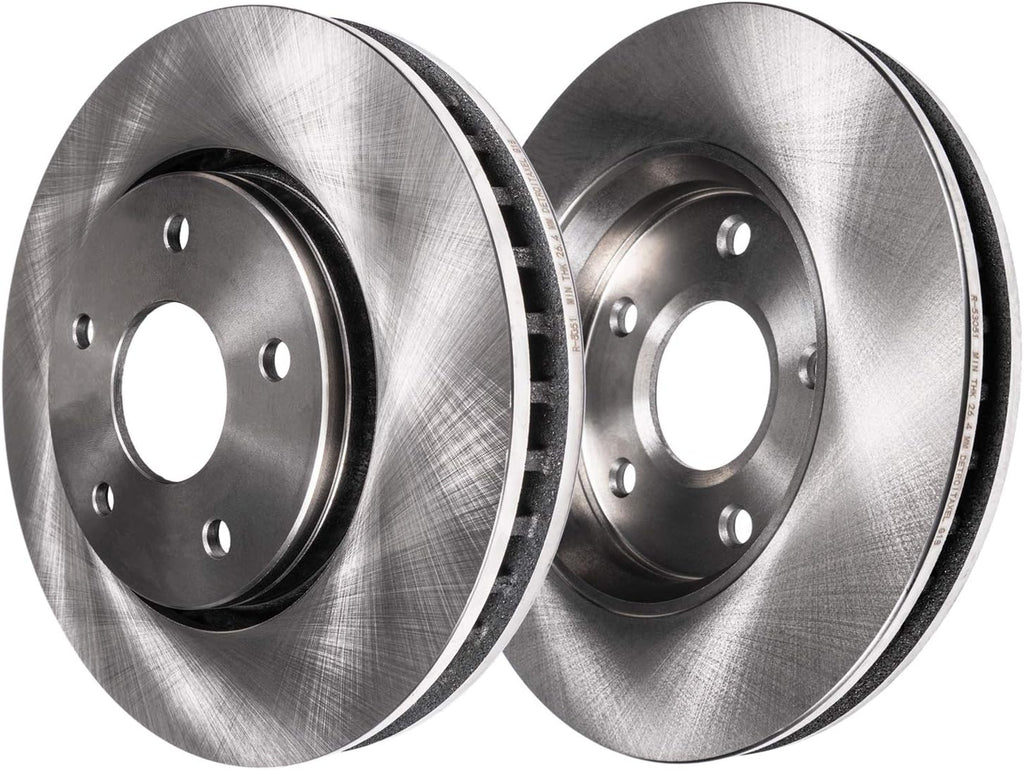 Detroit Axle - Brake Rotors for Ford Edge Fusion Lincoln Continental MKX MKZ Nautilus Disc Brake Rotors Replacement : 13.58' inch Front and 12.44' inch Rear Solid Rotor