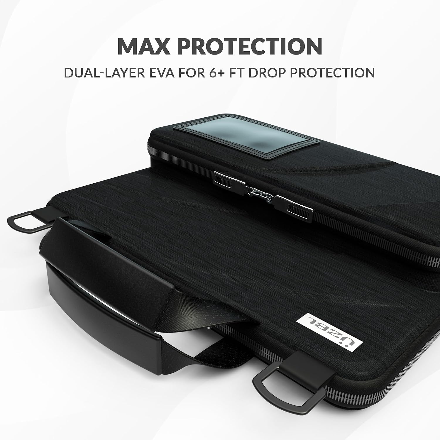 UZBL 11-11.6 Inch Always-on Chromebook Protective Hard Case with Accessory Pouch and Adjustable Shoulder Strap (20 Pack)