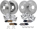 Detroit Axle - Brake Kit for 2002-2006 Nissan Altima Disc Brake Rotors Ceramic Brakes Pads Brake Calipers 2003 2004 2005 Replacement [11.65 inch Front & 11.46 inch Rear Rotors]