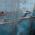 Bathroom Hardware Set Brown Bronze Rose Gold Towel Rack Set Towel Bar Toilet Paper Holder Towel Ring Wall Mounted Bathroom Accessories Kit Wall Mounted,Single Glass(Double Lever)