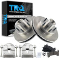 TRQ Front Brake Pad and Rotor Set Ceramic Calipers Compatible with 1982-1987 Buick Regal 1982-1995 Chevrolet S10 Camaro El Camino Malibu Monte Carlo LLV S10 Blazer GMC S15 Caballero Sonoma S15 Jimmy