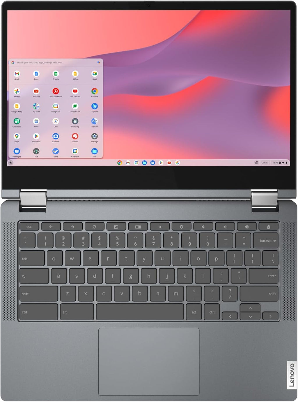 Lenovo - 2022 - Flex 5 - Chromebook 2-in-1 Laptop - Intel Celeron N5205U - 13.3' FHD Touch Display - 4GB RAM - 64GB Memory - UHD Graphics - Chrome OS